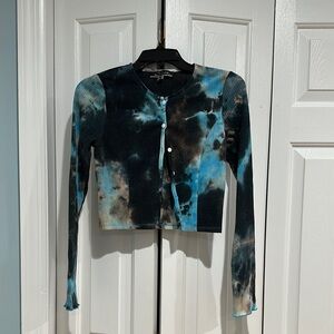 Tie-Dye Button-Up Women's Top